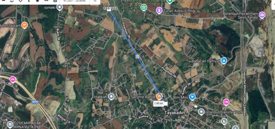 Tayakadın Mah. Arnavutköy Satılık Tarla |  222M2 1.210.000Tl Resim-1