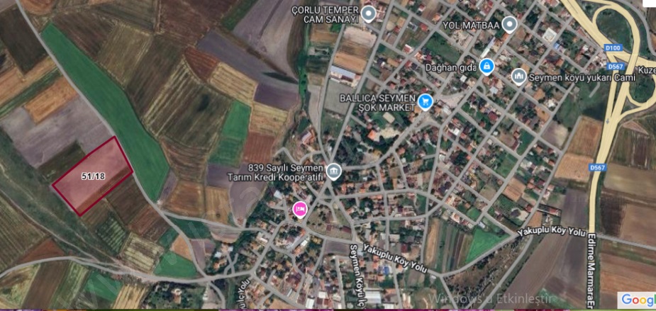 Seymen Mah. Çorlu Satılık Tarla |  700M2 920.000Tl Resim-2