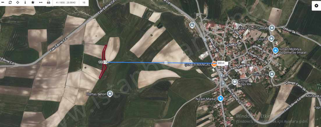 Arnavutköy Çilingirde Satılık Tarla Arsa 170 M2 Hisseli imarlı Çilingir Mah