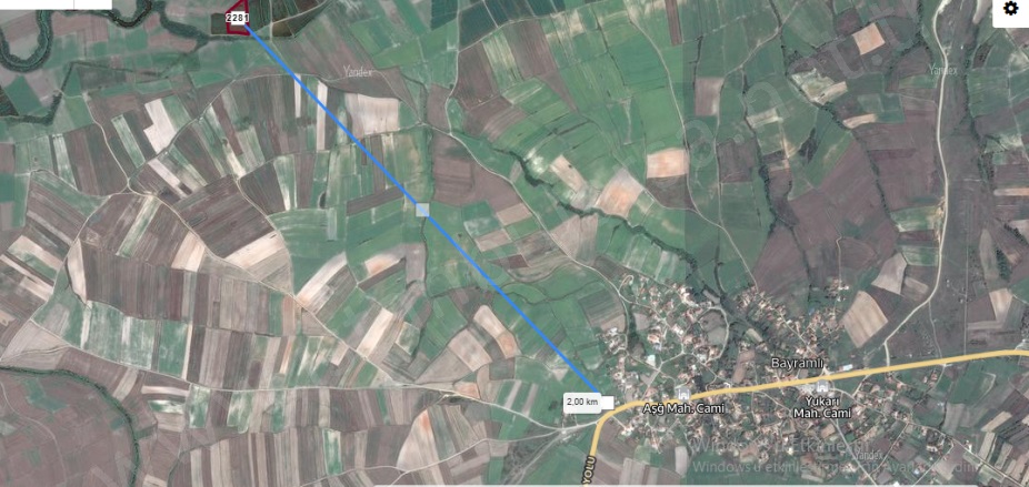 Bayramlı Köyü Uzunköprü Satılık Tarla |  327M2 100.000Tl Resim-4