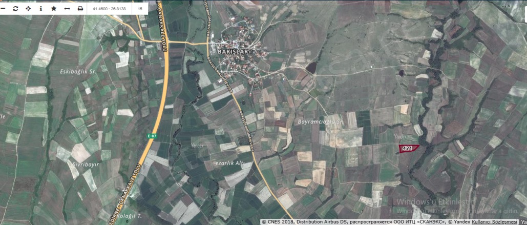 Bakışlar Köyü Havsa Satılık Tarla |  1327M2 280.000Tl Resim-1