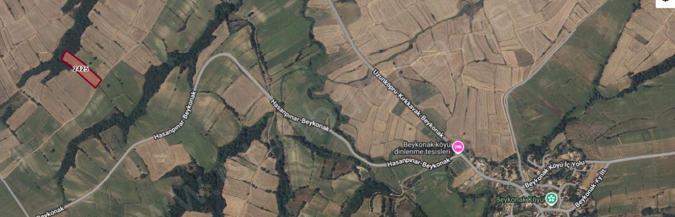 Kırkkavak Köyü Uzunköprü Satılık Tarla |  1220M2 230.000Tl Resim-1