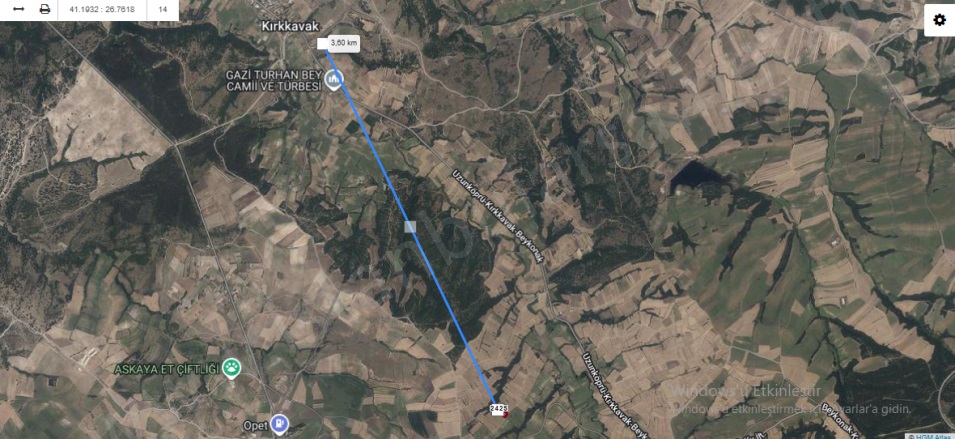 Kırkkavak Köyü Uzunköprü Satılık Tarla |  1220M2 230.000Tl Resim-5