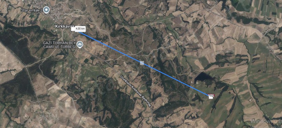 Kırkkavak Köyü Uzunköprü Satılık Tarla |  814M2 172.000Tl Resim-3