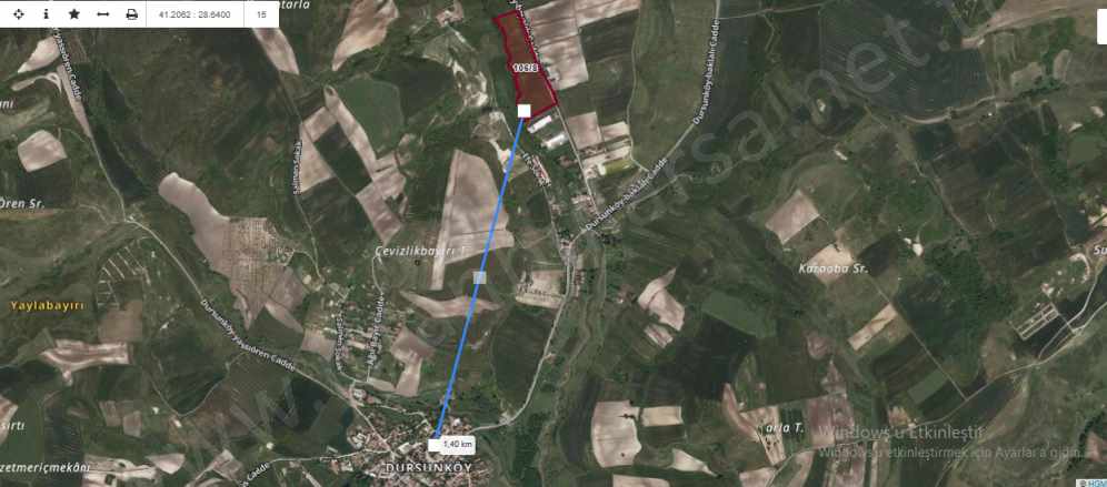 Arnavutköy Dursunköyde Satılık Tarla Arsa 623 M2 Boyalık Caddesine Cephe Hisseli Dursunköy Mah