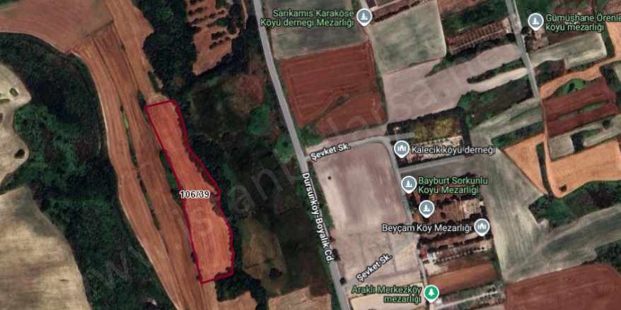 Arnavutköy Dursunköyde Satılık Tarla Arsa 335 M2 Hisseli Evlerin Yakını Dursunköy Mah