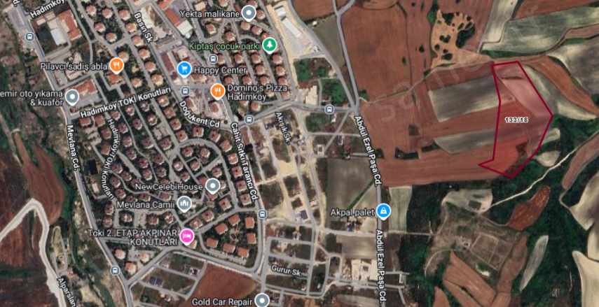 Arnavutköy Dursunköyde Satılık Tarla Arsa 259 M2 Hisseli Yolu Var Dursunköy Mah