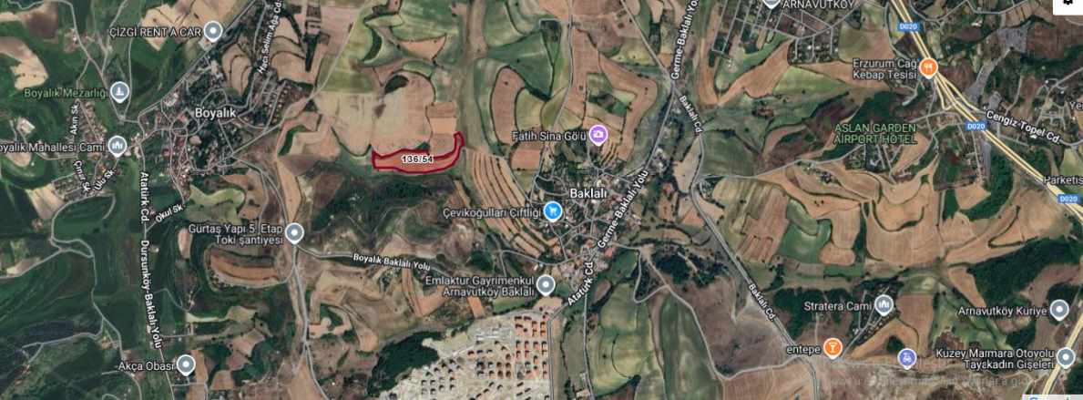 Arnavutköy Baklalıda Satılık Tarla Arsa 250 M2 Yolu Var Hisseli imarlı Baklalı Mah