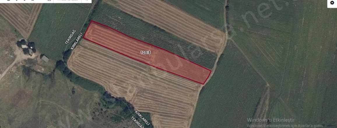 Kırklareli Vize Çakıllı Köyünde Satılık Tarla Arsa 612 M2 Hisseli Çaplı Yolu Var Hürriyet Mah-Çakıllı Köyü