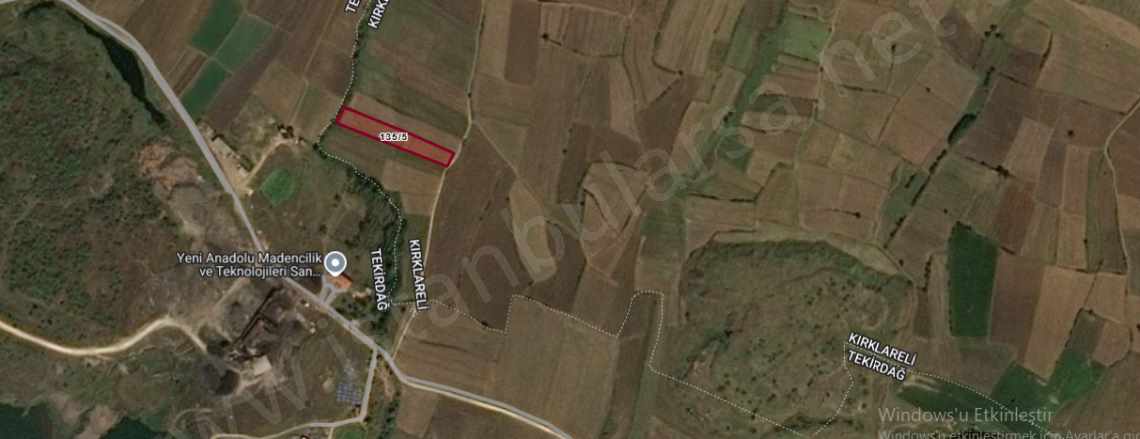 Kırklareli Vize Çakıllı Köyünde Satılık Tarla Arsa 612 M2 Hisseli Çaplı Yolu Var Hürriyet Mah-Çakıllı Köyü
