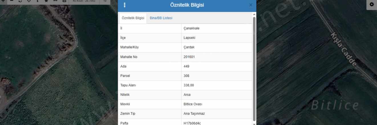 Çanakkale Lapseki Çardak Köyü Satılık Arsa 338 M2 Müstakil Deniz Manzaralı Tekke Mah-Çardak