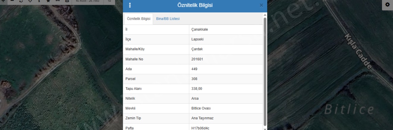 Tekke Mah-Çardak Köyü. Lapseki Satılık Arsa |  338M2 1.650.000Tl Resim-1
