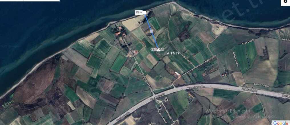 Çanakkale Lapseki Çardak Köyü Satılık Arsa 338 M2 Müstakil Deniz Manzaralı Tekke Mah-Çardak