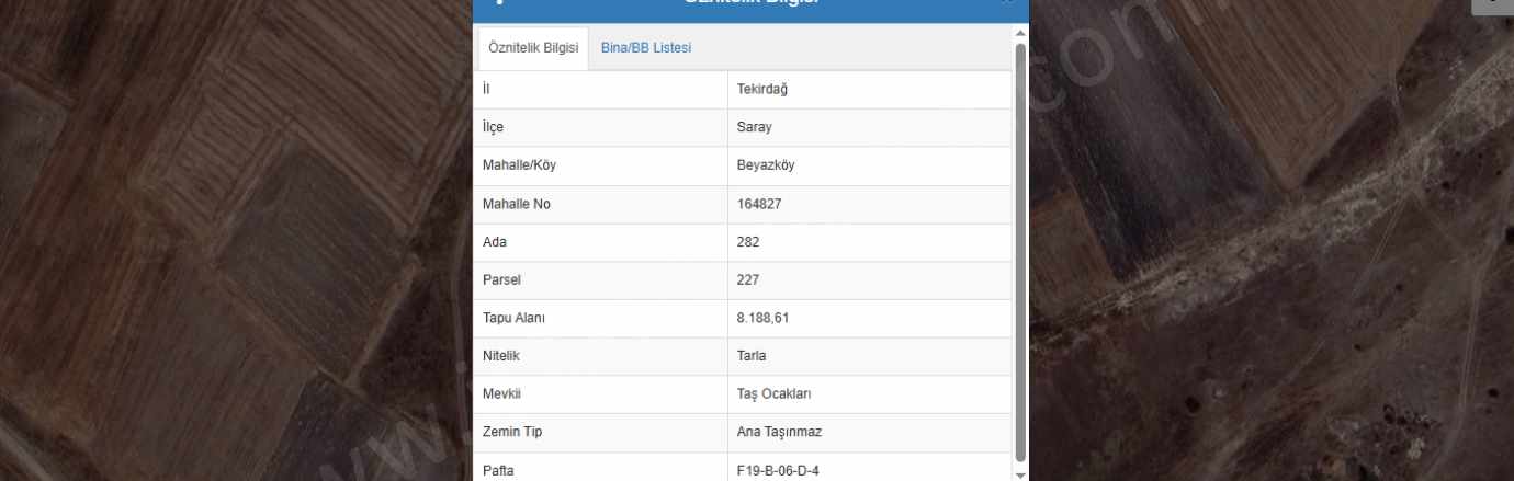 Tekirdağ Saray Beyazköy Satılık Tarla 8 200 M2 Asfalt Caddeye Cephe Müstakil Mah