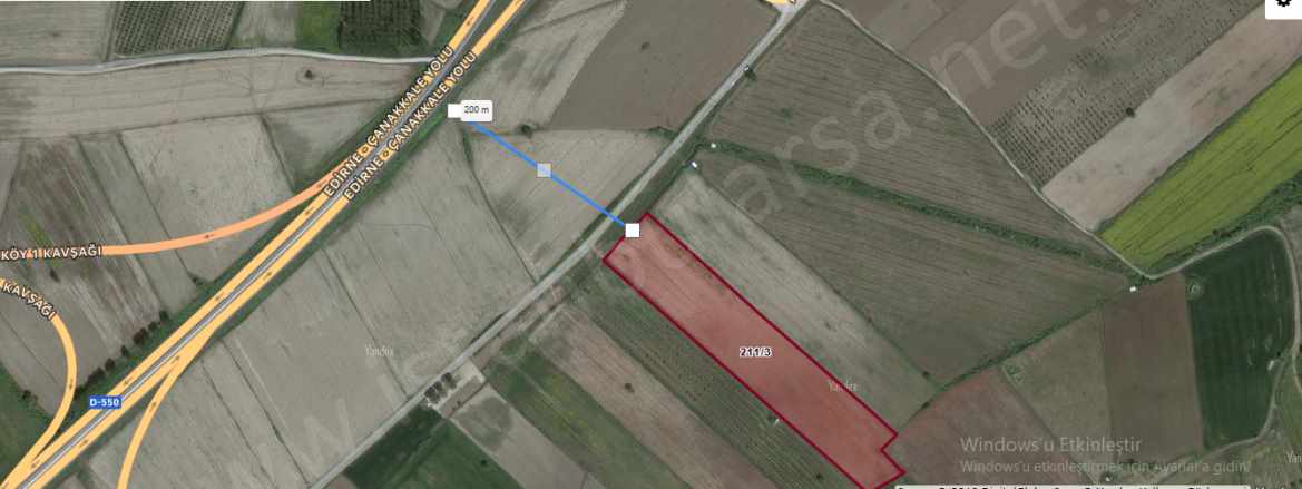 Çanakkale Gelibolu Kavakköy Köyü Satılık Tarla 19 350 M2 Müstakil Yolu Var Cumhuriyet Mah-Kavakköy