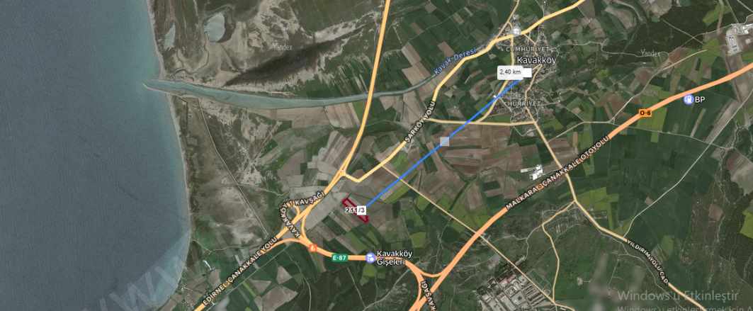 Çanakkale Gelibolu Kavakköy Köyü Satılık Tarla 19 350 M2 Müstakil Yolu Var Cumhuriyet Mah-Kavakköy