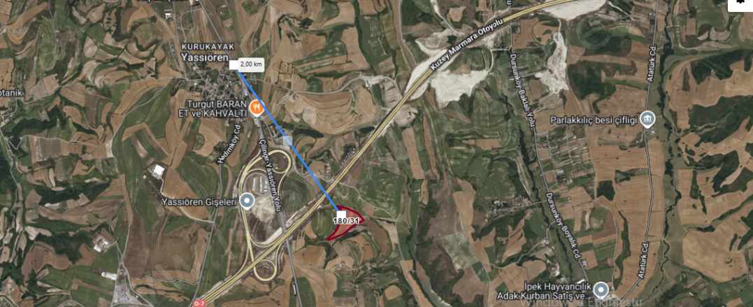 Arnavutköy Yassıörende Satılık Tarla Arsa 190 M2 Hisseli imarlı Yassıören Mah