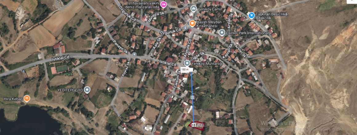 Arnavutköy Yeniköyde Satılık Tarla Arsa 845 M2 Müstakil imarlı Merkezde Yeniköy Mah