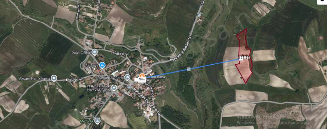 Arnavutköy Dursunköyde Satılık Tarla Arsa 220 M2 Hisseli Yolu Var Dursunköy Mah