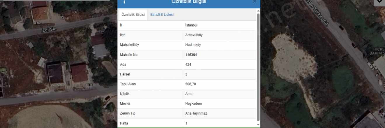 Arnavutköy Hadımköyde Satılık Arsa 506 M2 4 Kat imarlı Köşebaşı Müstakil Hadımköy Mah