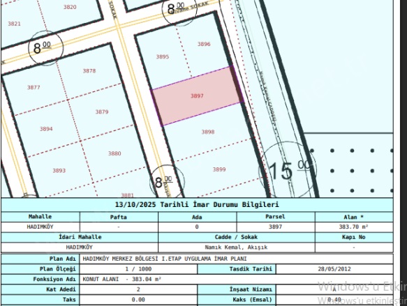 Hadımköy Mah. Arnavutköy Satılık Arsa |  384M2 10.200.000Tl Resim-3