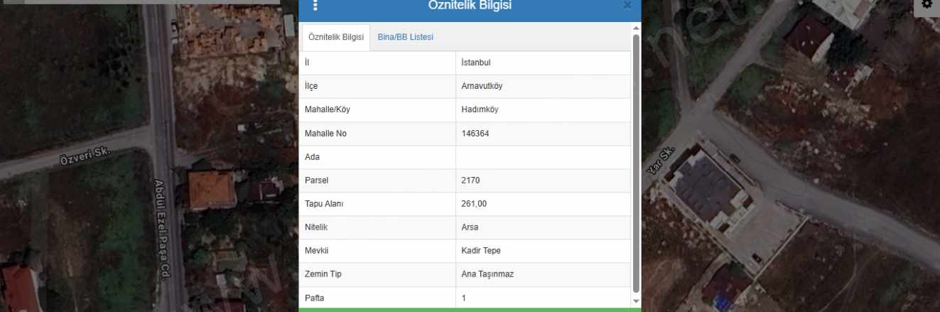 Arnavutköy Hadımköyde Satılık Arsa 261 M2 Müstakil 3 Kat imarlı Hadımköy Mah