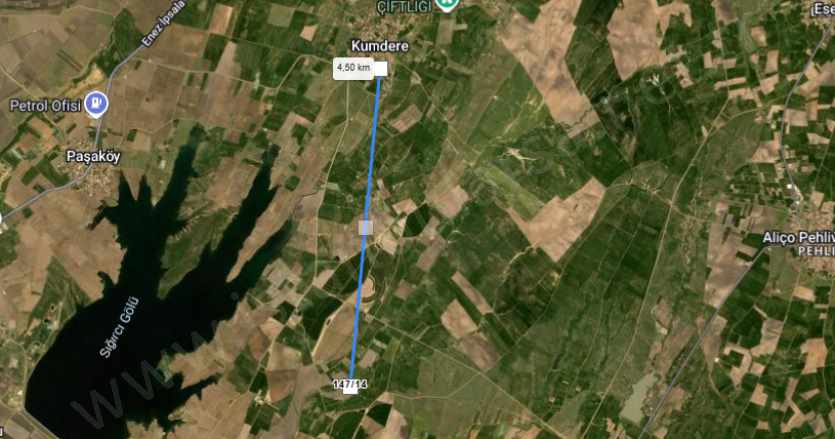 Edirne ipsala Kumdere Köyü Satılık Tarla Arsa 331 M2 Hisseli Yolu Var