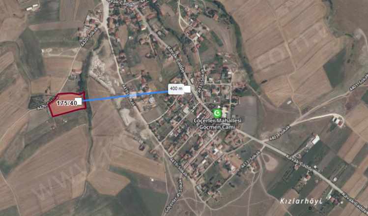 Tekirdağ Saray Göçerler Mah Satılık Tarla Arsa 250 M2 Köy içi Hisseli Yolu Var