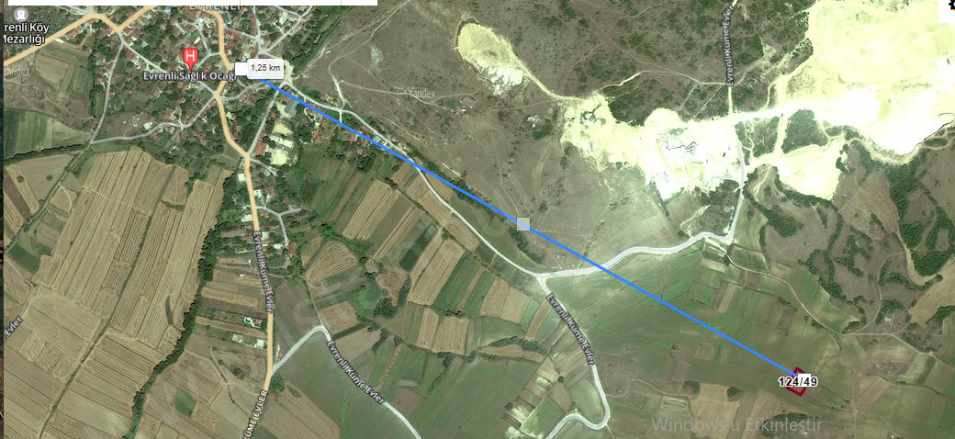 Kırklareli Vize Evrenlide Satılık Tarla Arsa 188 M2 Hisseli Evrenli Köyü