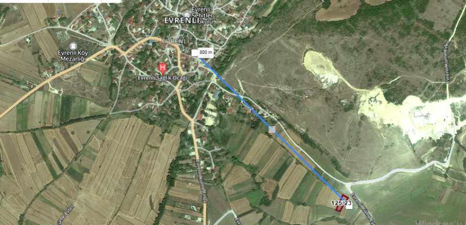 Kırklareli Vize Evrenlide Satılık Tarla Arsa 479 M2 Hisseli Yola Yakın Evrenli Köyü