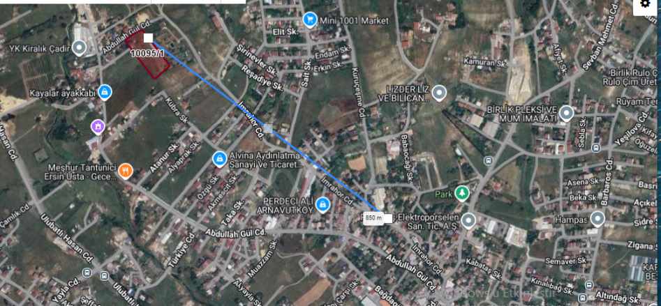Arnavutköy imrahorda Satılık Tarla Arsa 654 M2 Yolu Var Evlerin Yakını imarlı islambey Mah