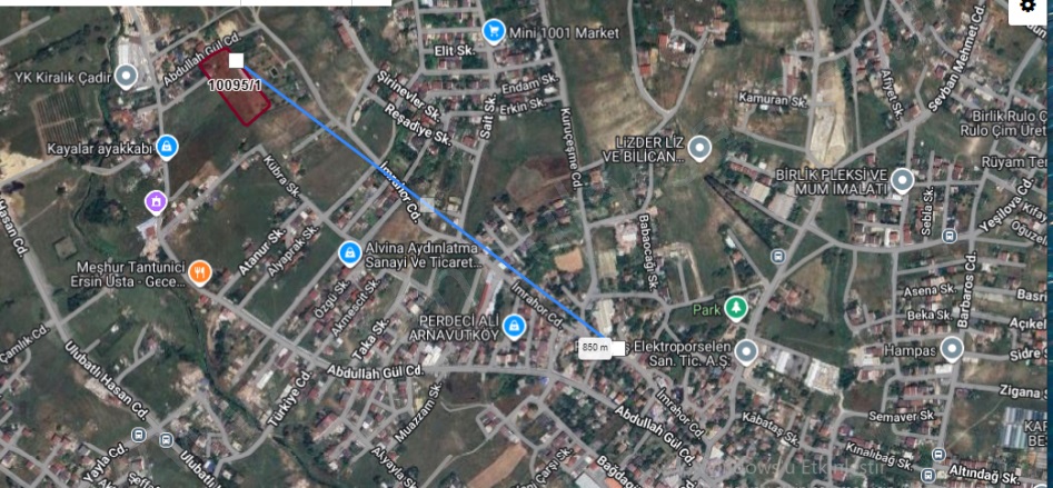 İslambey Mah. Arnavutköy Satılık Tarla |  654M2 6.474.000Tl Resim-3