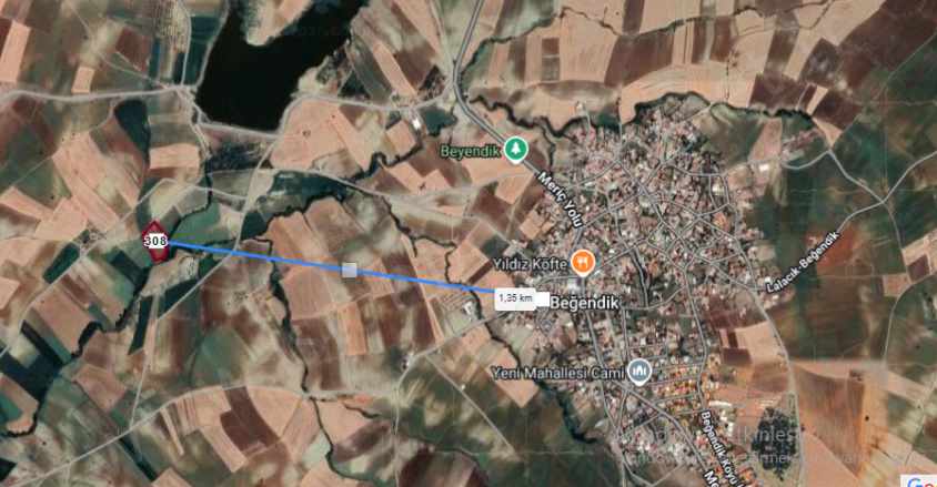 Edirne Keşan Beğendik Köyü Satılık Tarla Arsa 837 M2 Yoluvar Evlerin Yakını Beykent Mah-Beğendik