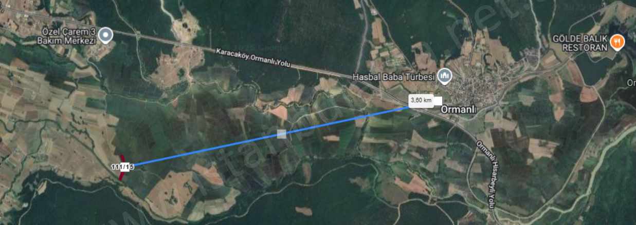 Çatalca Ormanlı Satılık Arsa 375 M2 Çaplı Yolu Var Evlerin Yakını Mah