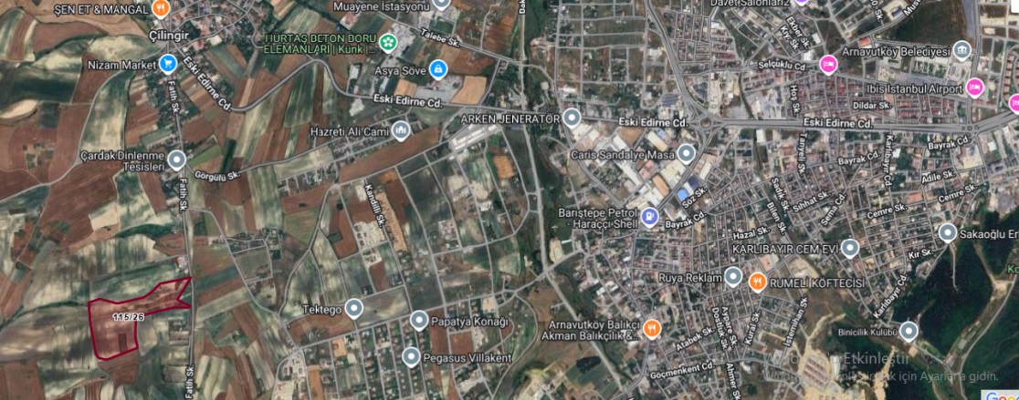 Çilingir Mah. Arnavutköy Satılık Tarla |  681M2 4.400.000Tl Resim-1