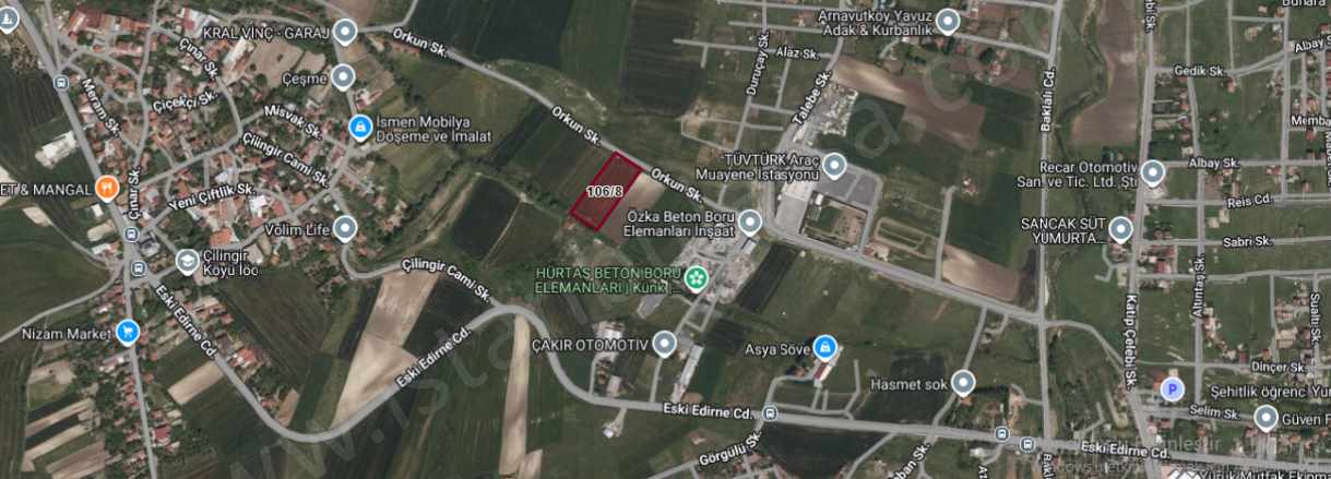 Arnavutköy Dursunköyde Satılık Tarla Arsa 780 M2 Yola Cephe Evlerin Yakını Dursunköy Mah