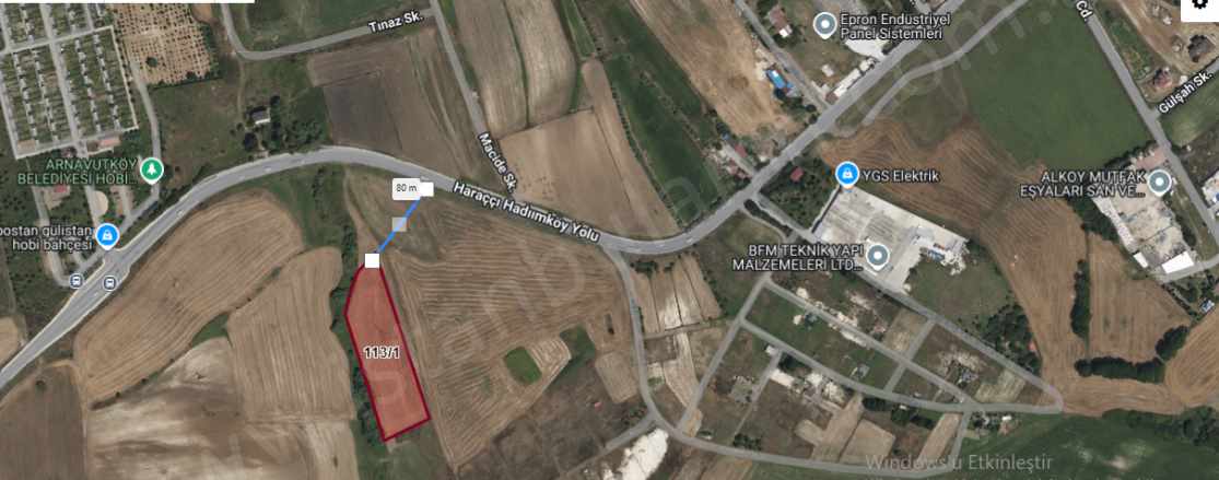 Arnavutköy Hacımaşlı Satılık Tarla Arsa 772 M2 Yolu Var Hisseli Mah