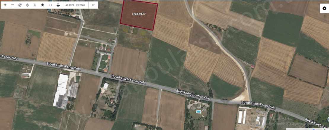 Silivri Fenerköyde Satılık Tarla 12 200 M2 Müstakil Yol Su Elektrik Mevcut Fener Mah