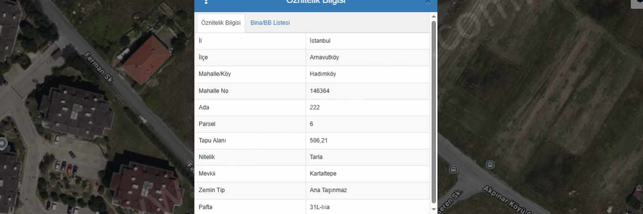 Arnavutköy Hadımköyde Satılık Arsa 506 M2 Cadde Cephe Müstakil imarlı Hadımköy Mah