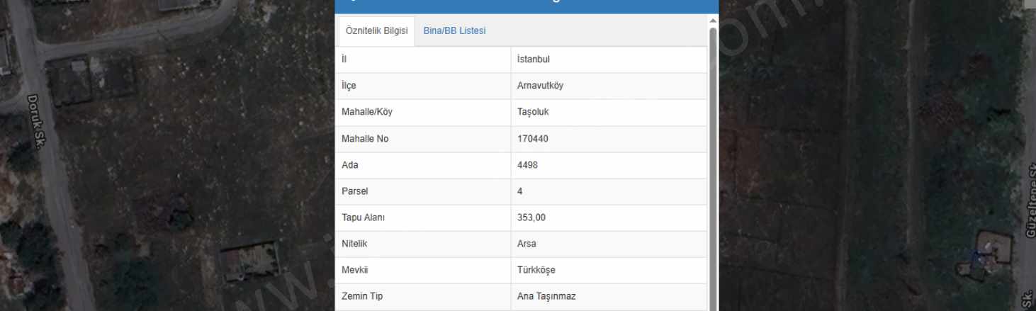Arnavutköy Taşolukta Satılık Arsa 353 M2 Müstakil Yolu Var Evlerin Yakını Taşoluk Mah