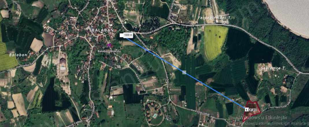 Arnavutköy Balabanda Satılık Tarla Arsa 555 M2 Asfalt Caddeye Cephe Hisseli Yolu Var Balaban Mah