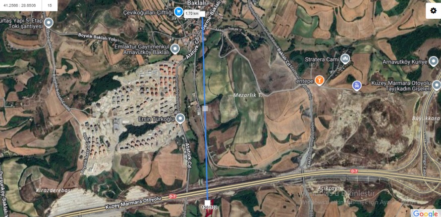 Baklalı Mah. Arnavutköy Satılık Tarla |  560M2 1.848.000Tl Resim-4