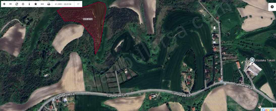 Arnavutköy Boyalıkta Satılık Tarla Arsa 1000 M2 Hisseli Yolu Var imarlı Boyalık Mah