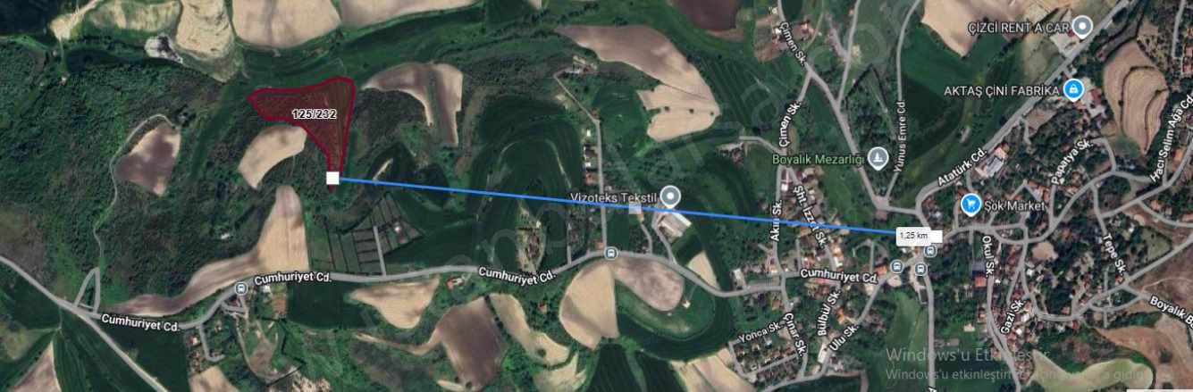 Arnavutköy Boyalıkta Satılık Tarla Arsa 1000 M2 Hisseli Yolu Var imarlı Boyalık Mah