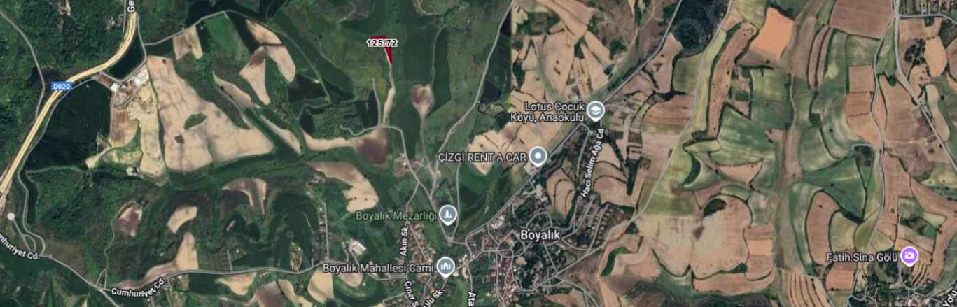 Arnavutköy Boyalıkta Satılık Tarla Arsa 415 M2 Hisseli Boyalık Mah