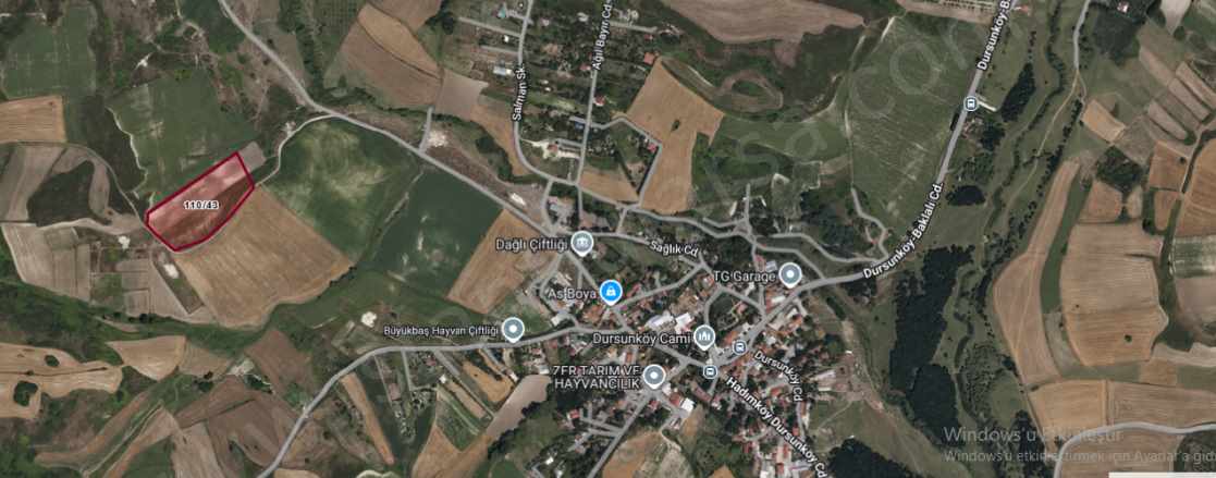 Arnavutköy Dursunköyde Satılık Tarla Arsa 2 100 M2 Hisseli Yolu Var Evlerin Yakını Dursunköy Mah