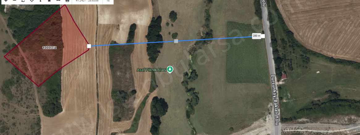 Arnavutköy Boyalıkta Satılık Tarla Arsa 935 M2 Hisseli Yolu Var imarlı Boyalık Mah