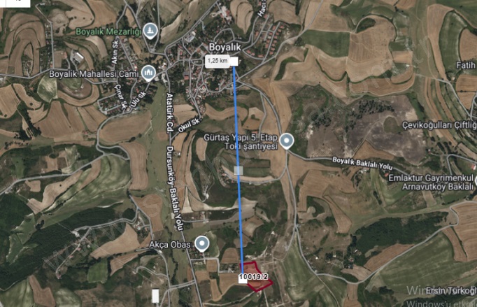 Boyalık Mah. Arnavutköy Satılık Tarla |  152M2 1.270.000Tl Resim-3