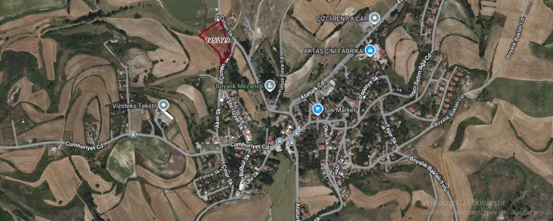 Arnavutköy Boyalıkta Satılık Tarla Arsa 203 M2 Yolu Var Evlerin Yakını Boyalık Mah