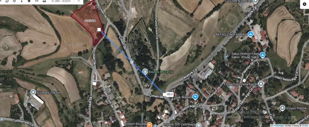 Arnavutköy Boyalıkta Satılık Tarla Arsa 203 M2 Yolu Var Evlerin Yakını Boyalık Mah